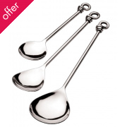 Knotted End Serving Spoons - Set of 3